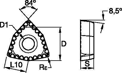 Modular Drilling • Carbide Insert  for KSEM PLUS™ A1 Heads