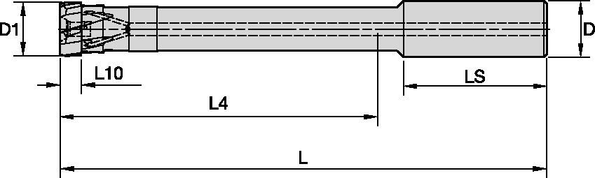 Dairesel tip kafalı raybalar • Açık delikler için helisel kanallı