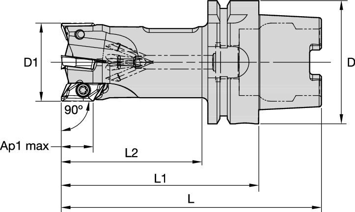 Shoulder milling cutter for high-speed aluminum machining.