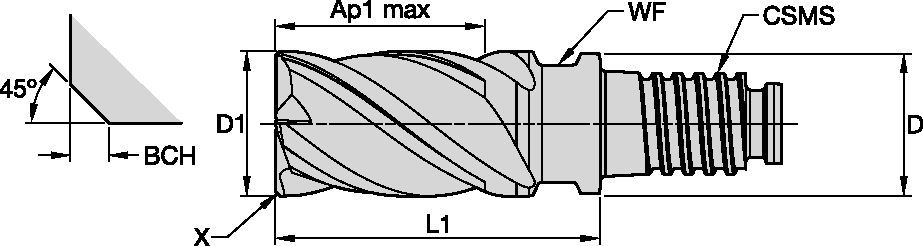 Modulares Schaftfräsen • UKDV-Ausführung