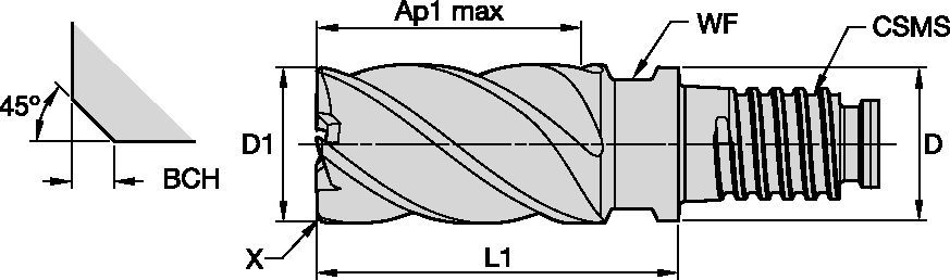 Modulares Schaftfräsen • UCDV-Ausführung