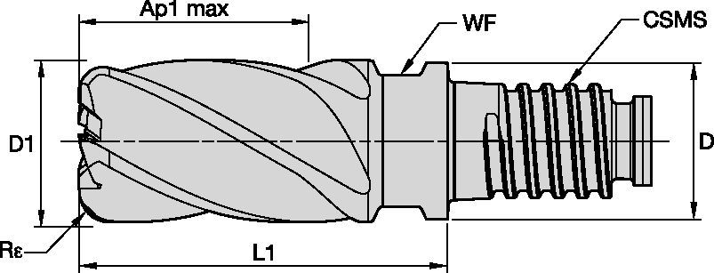 Modulares Schaftfräsen • UDDV-Ausführung