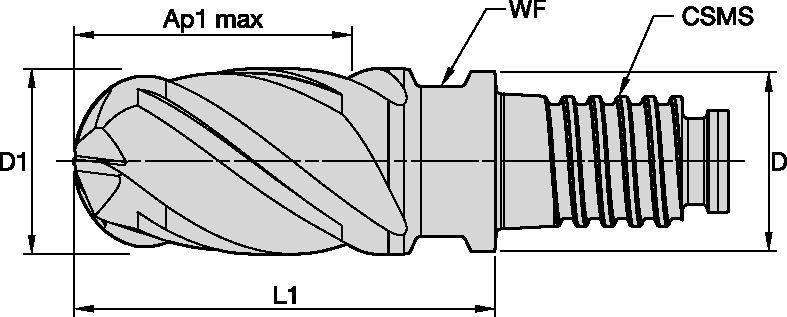 VariMill™ • 4XC0 • 4-Flute Ball Nose • Inch
