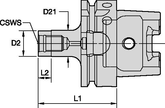 DL Adapter - HSK Form A In Tool Holders & Adapters - 6136898 - Kennametal