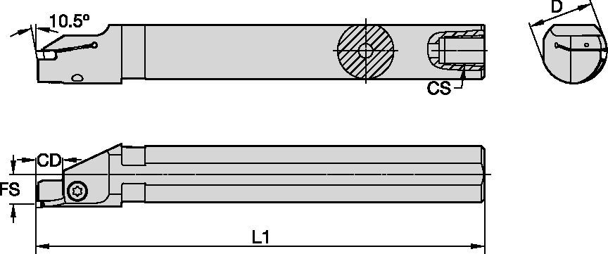 Beyond™ Evolution™ • Integral Boring Bar • Face Grooving • Through Coolant • Metric
