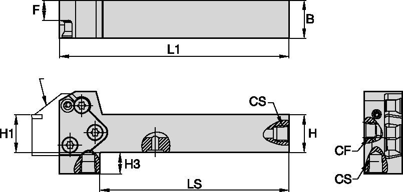 WGC • Modular Toolholder • Straight • with Coolant • Metric