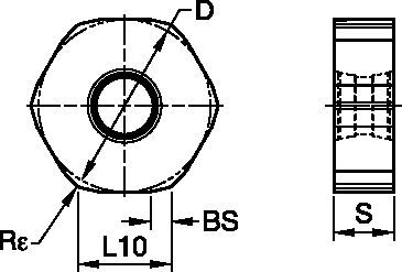 Face milling insert with twelve cutting edges, precision ground