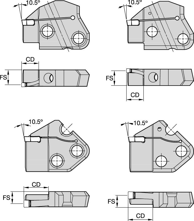 Beyond™ Evolution™ • Modular Blade • Face Grooving • Internal • Through Coolant