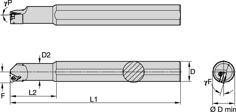 Barres d'alésage pour le filetage LT