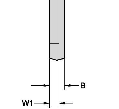 Einstechen und Abstechen • Messer mit und ohne Verstärkung