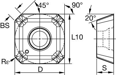 Inserts for KSSM 45° - SECT-LE 2246494 - Kennametal