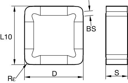 Milling insert with wiper facet • Honed T-Land