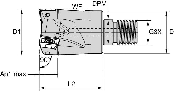 7690VA12 Modular Head Screw-On • Medium and Fine Pitch • Metric