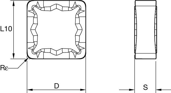 KSSR™ • Carbide Insert • SNPF-HE • Pressed-To-Size • Heavy Machining