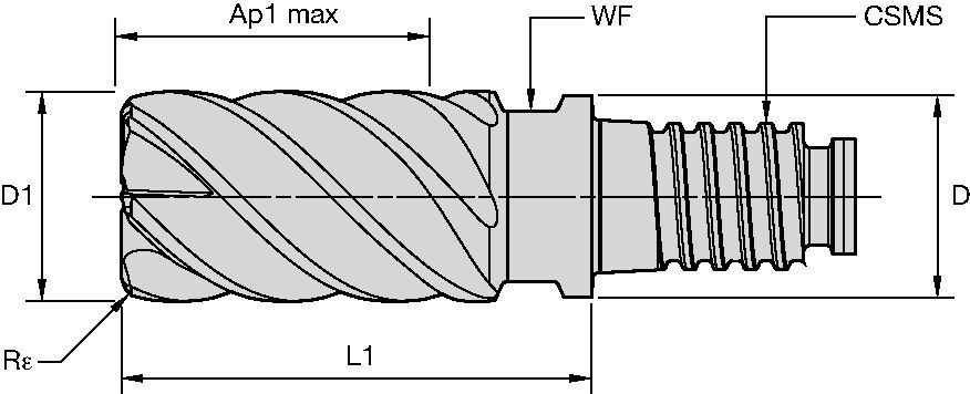 Modulares Schaftfräsen • FMDF-Ausführung