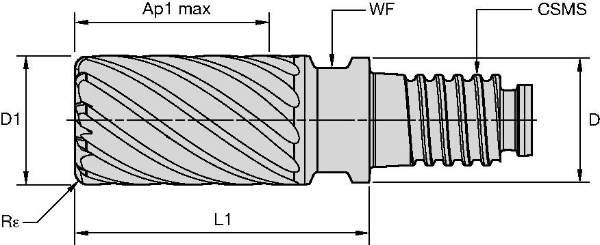 Modulares Schaftfräsen • FSDE-Ausführung