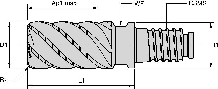 Modulares Schaftfräsen • RKDF-Ausführung