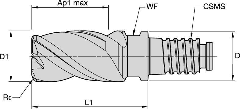 D-L AluSurf 3Flt IN Solid End Milling - 6153935 - WIDIA