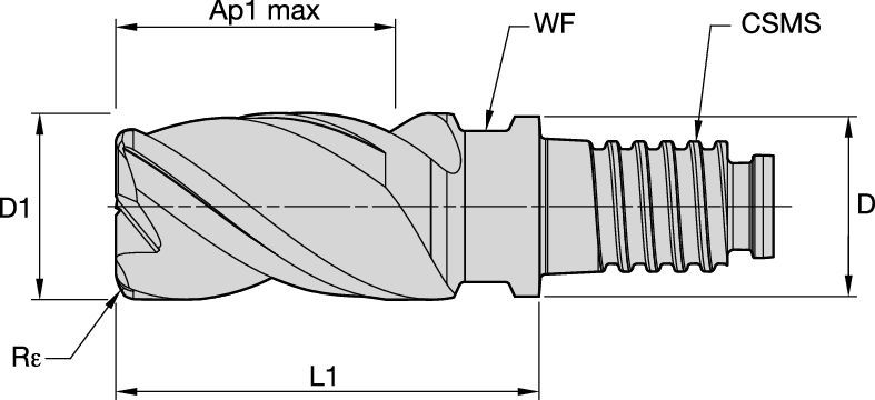 Modulares Schaftfräsen • ABDE-Ausführung