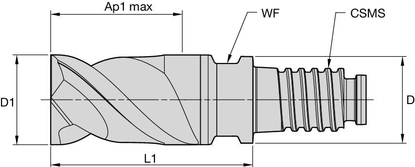 Modulares Schaftfräsen • ABDF-Ausführung