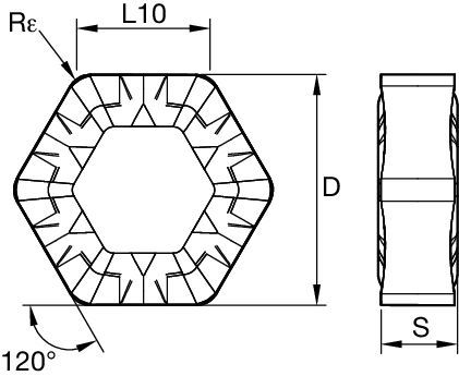 Inserts for HexaCut™ 45° • HNGX-MCI