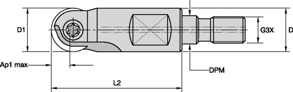 KDMB Ball Nose Finisher - Screw-On End Mills - Metric 1918652 - Kennametal