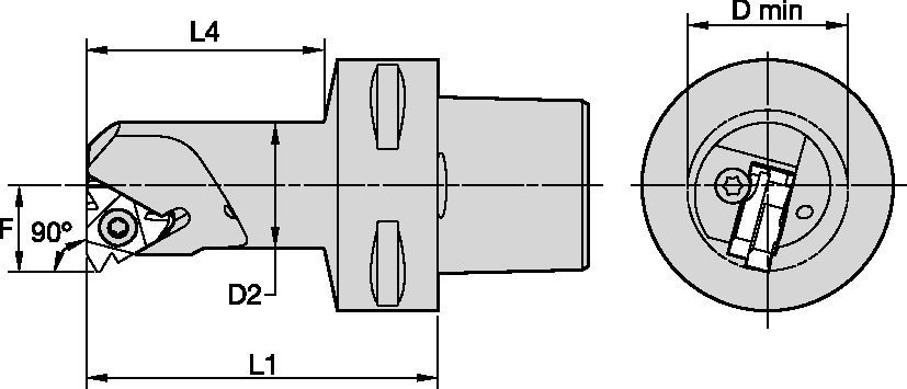 Unités de coupe inter • Filetage Laydown Threading