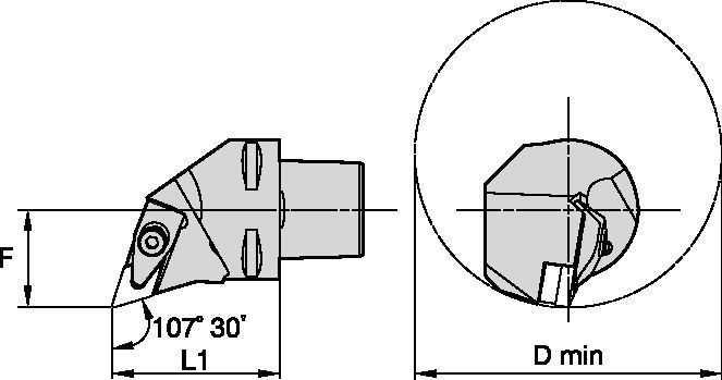 DDH 40°-PSC63-Metric CU Tool Holders & Adapters - 6340074 - Kennametal