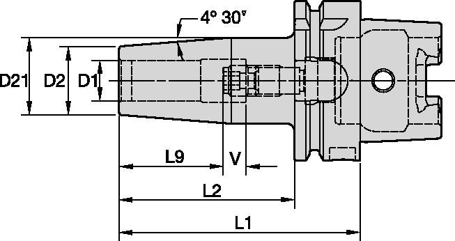 Portaherramientas con ajuste por dilatación térmica