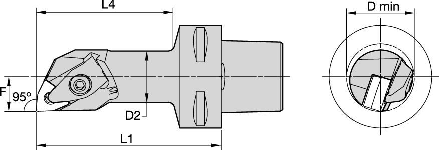 DWL 95°-PSC-Metric BB Tooling Systems - 6330425 - WIDIA