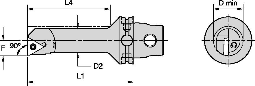 STFP 90°-KM40TS MM Steel BB Tooling Systems - 3955534 - WIDIA