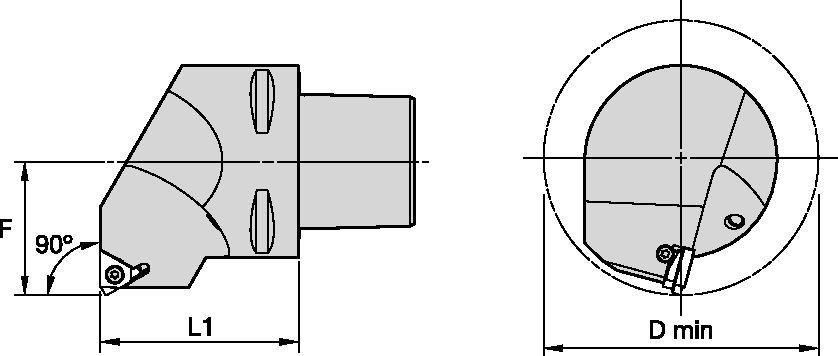 LSE-N 90°-PSC Metric CU Tool Holders & Adapters - 4100716 - Kennametal