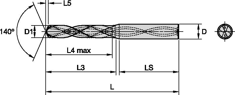 Solid Carbide Drill for Hard Materials