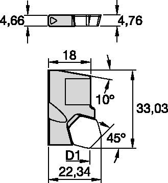 KCFM™ 45 • Semi-Finishing Cartridge • SDHN Inserts