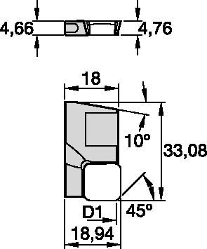 KCFM™ 45 • Finishing Cartridge • HDHN Inserts