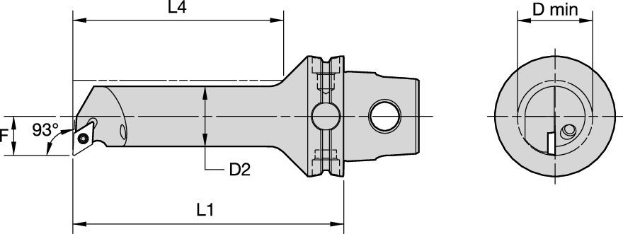 SDUP 93°-KM40 MM Steel BB Tooling Systems - 3955528 - WIDIA