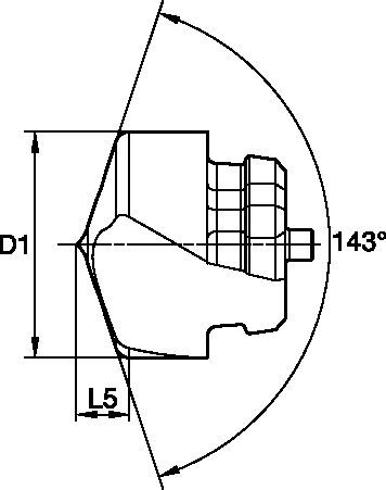 Foratura modulare • Inserto in metallo duro per KenTIP™ FS