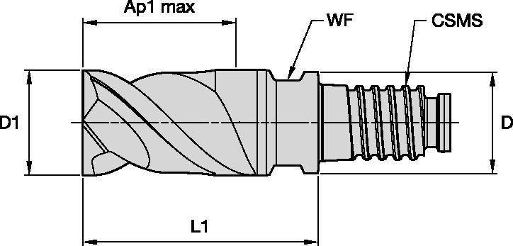 D-L AluSurf 3Flt MM Solid End Milling - 6150886 - WIDIA