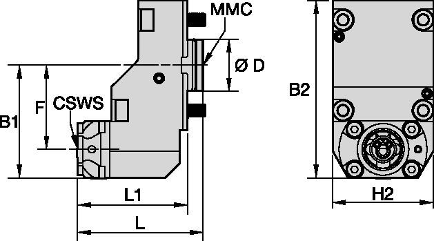 DMG Mori • Невращающийся инструмент, осевое крепление • KM™ • MMC 001