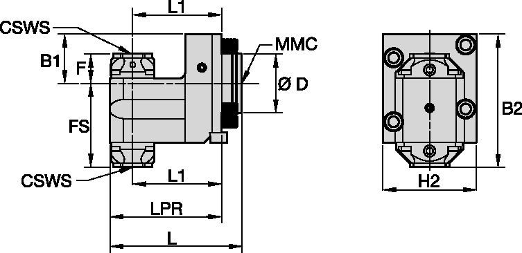 Okuma™ • Невращающийся инструмент, радиальное крепление • KM™ • MMC 009