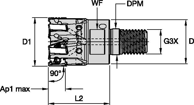 VSM490™-10 - Screw-On End Mills - Metric 6425553 - WIDIA