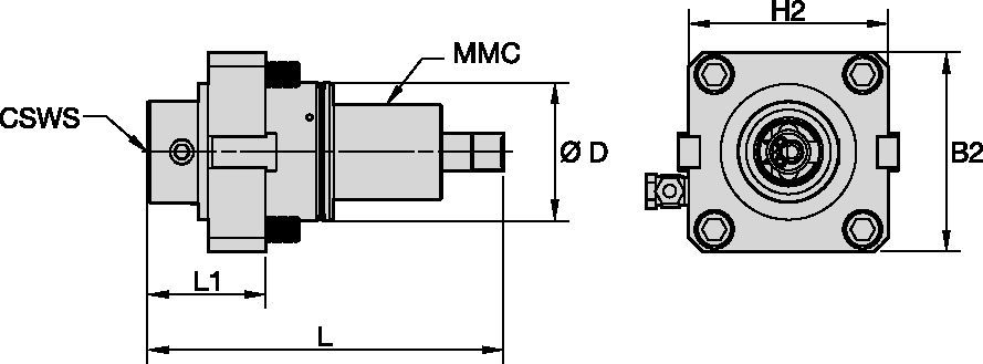 Mazak™ • Driven Tool Axial • KM™ • MMC 019