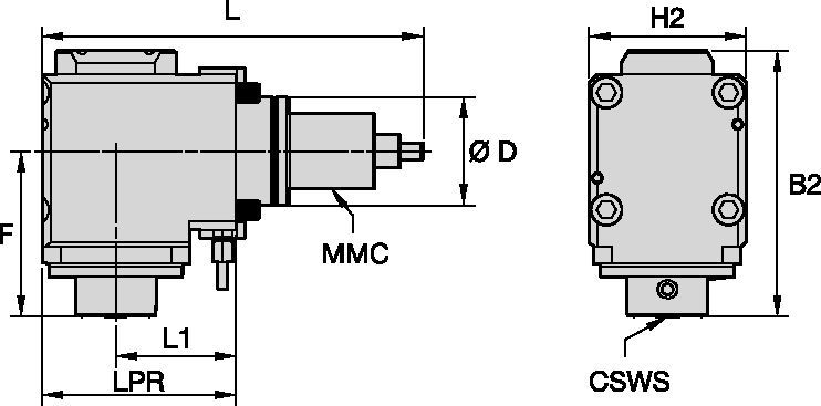 Hyundai WIA • Приводной инструмент, радиальное крепление • KM™ • MMC 036