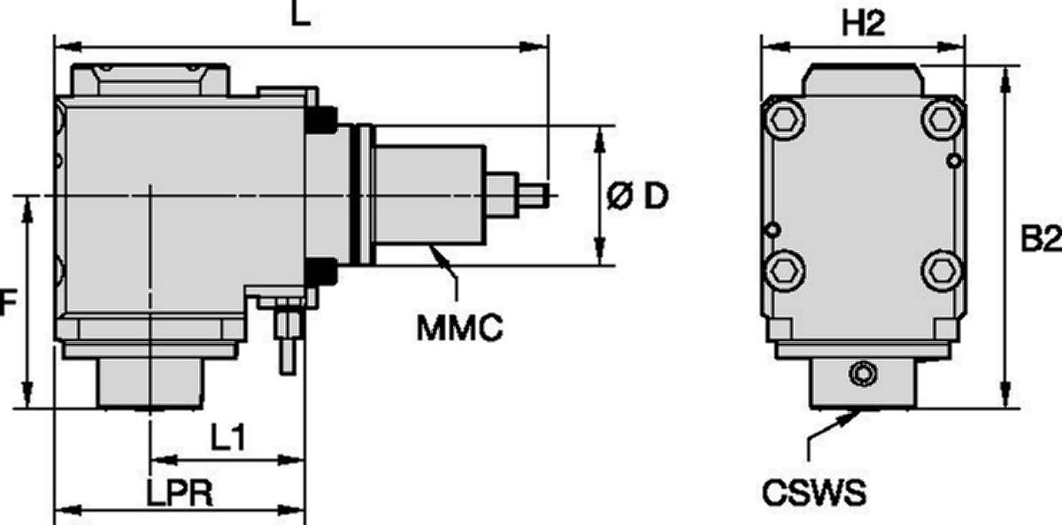 Hyundai WIA • Utensile motorizzato radiale • KM™ • MMC 036