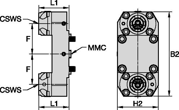 Hyundai WIA • Utensile statico assiale • KM™ • MMC 036