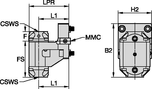 Hyundai WIA • Utensile statico radiale • KM™ • MMC 036