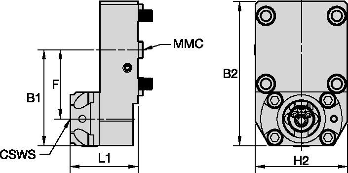 Hyundai WIA • Utensile statico assiale • KM™ • MMC 036