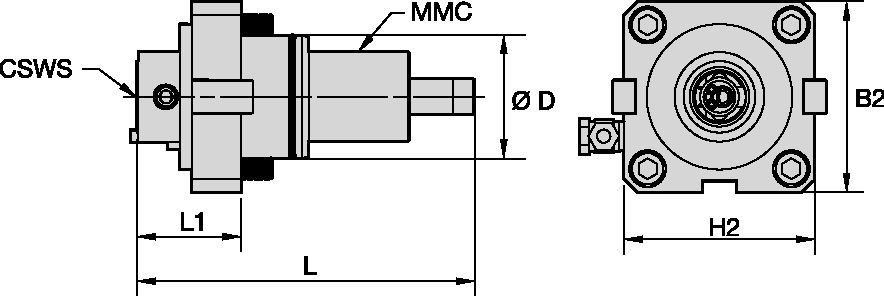 Hyundai WIA • Ferramenta acionada axial • KM™ • MMC 035