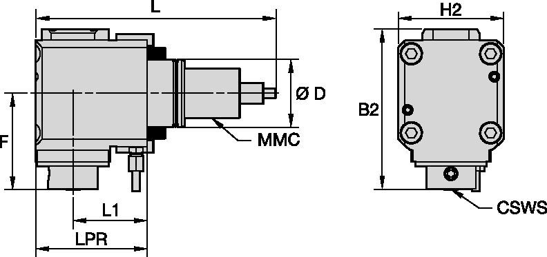 Hyundai WIA • Приводной инструмент, радиальное крепление • KM™ • MMC 036