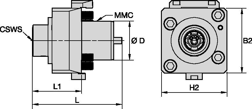 Okuma™ • 軸方向駆動工具 • KM™ • MMC 009